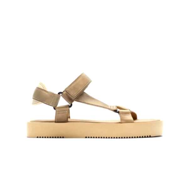 Zara Velcro Strap Platform Sandals